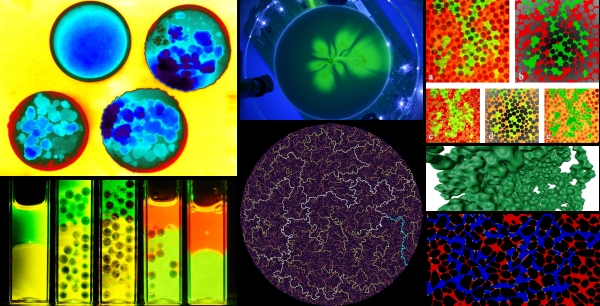 A selection of photos representing various aspects of porous media research